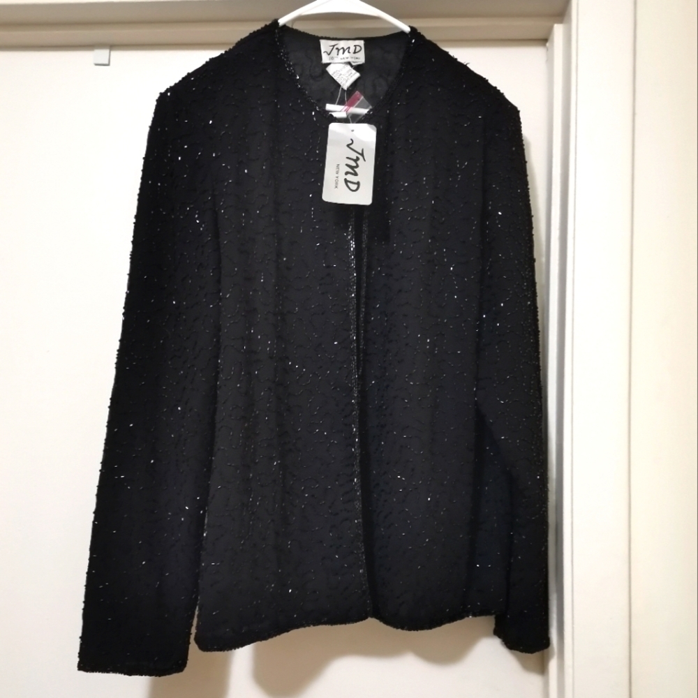 NWT JMD NEW YORK BEADED AND SEQUINS CAPE